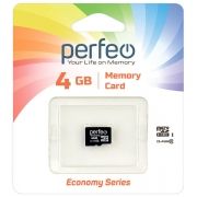   Micro SDHC 4Gb Perfeo Economy series Class 10   (PF4GMCSH10ES)
