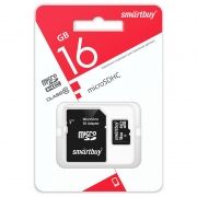  Micro SDHC 16Gb Smartbuy Class 10   SD (SB16GBSDCL10-01LE)
