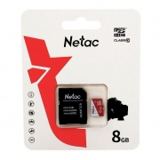   Micro SDHC 8Gb Netac P500 Eco Class 10 +  SD (NT02P500ECO-008G-R)