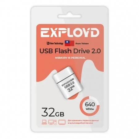 32Gb Exployd 640 White USB 2.0 (EX-32GB-640-White)