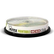Диск CD-R Mirex Printable 700 Mb 48x, Cake Box, 10шт (120038A8L)