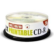 Диск CD-R Mirex Printable 700 Mb 48x, Cake Box, 25шт (120038A8M)