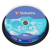 Диск CD-R Verbatim 700Mb Extra Protection 52x, Cake Box, 10шт (43437)