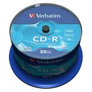 Диск CD-R Verbatim 700Mb Extra Protection 52x, Cake Box, 50шт (43351)