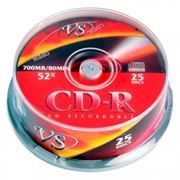 Диск CD-R VS 700Mb 52x, Cake Box, 25шт (VSCDRCB2501)
