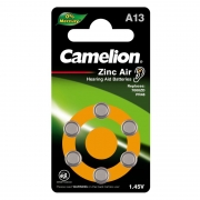 Батарейка Camelion ZA13 (A13-BP6) для слуховых аппаратов, 6 шт, блистер