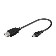 Кабель USB 2.0 Af - mini Bm, 0.3 м, Premier (5-941)