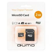 Карта памяти MicroSD 2 Gb Qumo + адаптер SD (QM2GMICSD)