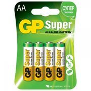 Батарейка AA GP Super Alkaline LR6, 4 шт, блистер (15A-CR4)