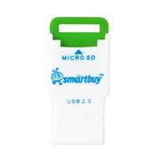 Карт-ридер внешний USB Smartbuy SBR-707-G Green, microSD