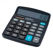 Калькулятор настольный Perfeo PF_3288, 12-разрядный, бухгалтерский, черный (SDC-838B)