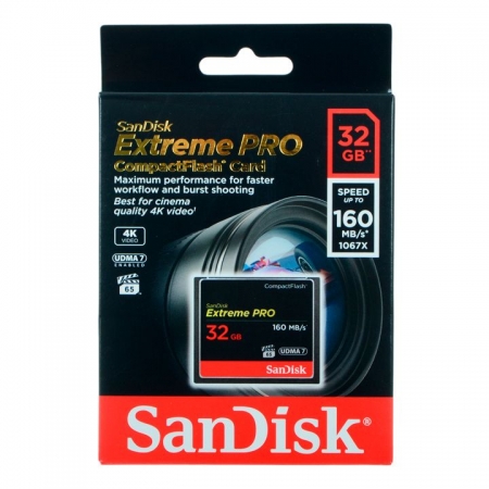   CompactFlash 32Gb SanDisk Extreme Pro, UDMA7, 160/ (SDCFXPS-032G-X46)