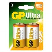 Батарейка D GP Ultra Alkaline LR20, щелочная, 2 шт, блистер (GP 13AU-CR2)