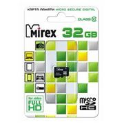 Карта памяти Micro SDHC 32Gb Mirex Class 10 без адаптера (13612-MC10SD32)