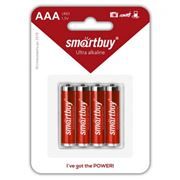 Батарейка AAA SmartBuy LR03/4B Ultra Alkaline, 4 шт, блистер (SBBA-3A04B)