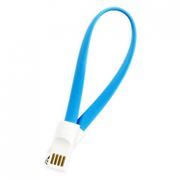 Кабель USB 2.0 Am=>Apple 8 pin Lightning, магнит, 0.2м, голубой, SmartBuy (iK-502m blue)