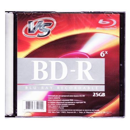  BD-R VS 25 Gb 6x, Slim Case (VSBDR4SL02)