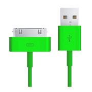 Кабель USB 2.0 Am=>Apple 30 pin, 1.2 м, зеленый, Smartbuy (iK-412c green)