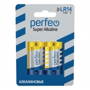��������� C Perfeo Super Alkaline LR14/2BL, ��������, 2 ��, �������