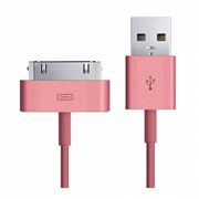 Кабель USB 2.0 Am=>Apple 30 pin, 1.2 м, розовый, SmartBuy (iK-412c pink)