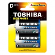 Батарейка D Toshiba LR20/2BL, щелочная, 2шт, блистер