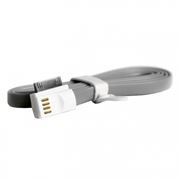Кабель USB 2.0 Am=>Apple 30 pin, магнит, 1.2 м, серый, Smartbuy (iK-412m grey)