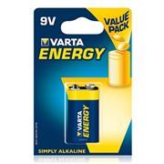 Батарейка 9V Varta 6LR61/1BL Energy, щелочная, в блистере (4122-229)