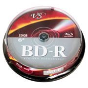 Диск BD-R VS 25 Gb 6x, Cake Box, 10 шт (VSBDR4CB1002)