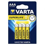 Батарейка AAA VARTA R03/4BL Superlife, солевая, 4 шт, в блистере (2003)
