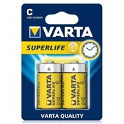 Батарейка C VARTA R14/2BL Superlife, солевая, 2 шт, в блистере (2014)