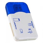 Карт-ридер внешний USB Perfeo PF-VI-R010, синий (PF_4257)