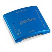 Карт-ридер внешний USB Perfeo PF-VI-R014, синий