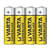 Батарейка AA VARTA R6/4SH Superlife, солевая, 4 шт, термопленка (2006)