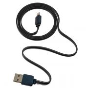 Кабель USB 2.0 Am=>Apple 8 pin Lightning, плоский, 1 м, черный, Perfeo (I4403)