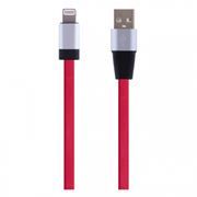 Кабель USB 2.0 Am=>Apple 8 pin Lightning, плоский, 1.2 м, красный, Perfeo (I4501)