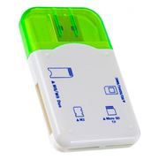 Карт-ридер внешний USB Perfeo PF-VI-R010, зеленый (PF_4258)