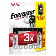 Батарейка AAA Energizer MAX LR03-BL-6, 6шт, блистер