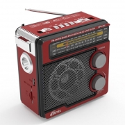 Радиоприемник Ritmix RPR-202 Red, FM/MW/SW, MP3, фонарь
