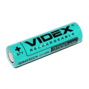Аккумулятор 18650 Videx 2200мА/ч, незащищенный, без блистера (VID-18650-2.2-NP)