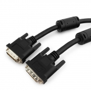Кабель DVI-D Dual link (24+1) 1.8 м, экран, 2 фильтра, черный, Cablexpert (CC-DVI2-BK-6)