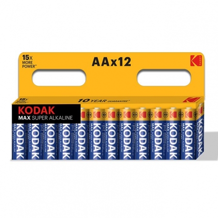  AA Kodak MAX LR6-12BL, Alkaline, 12   (KAA-12)