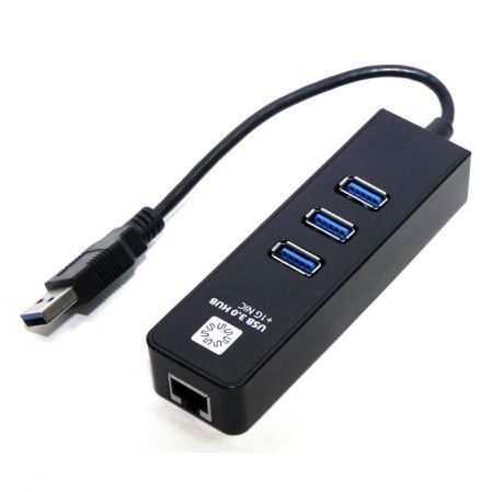  USB3.0 - RJ45 1 / + HUB 3  USB 3.0, 5bites (UA3-45-04BK)