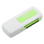 Карт-ридер внешний USB Orient CR-011G, белый с зеленым (30364)