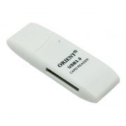 Карт-ридер внешний USB Orient CR-017W для SD/microSD, белый, USB 3.0 (30365)