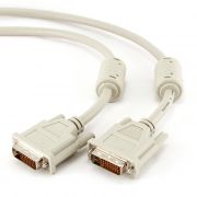 Кабель DVI-D Dual link (24+1) 1.8 м, экран, 2 фильтра, серый, Cablexpert (CC-DVI2-6C)