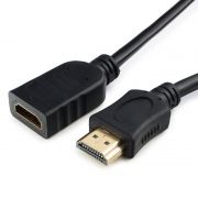 Кабель удлинитель HDMI 19M-19F V2.0, 0.5м, черный, Gembird/Cablexpert (CC-HDMI4X-0.5M)