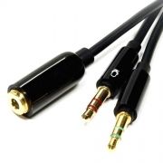     3.5 4-pin jack -> 2 x 3.5 plug, 0.3 ,  (5-038-6A)