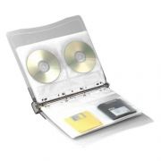 Папка-скоросшиватель для 40 CD, 10 конвертов, прозрачный, Aidata CD40BA