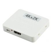 Разветвитель 1 HDMI вход => 2 HDMI выхода, 4K/1080p, HDCP, 3D, питание USB, белый, ORIENT HSP0102HL