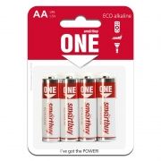 Батарейка AA Smartbuy ONE LR6/4B Eco Alkaline, 4 шт, блистер (SOBA-2A04B-Eco)